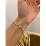 PULSEIRA CANUTILHOS E ESTRELA CRAVEJADA BANHADA A OURO 