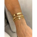 PULSEIRA CANUTILHOS E NOSSA SENHORA DAS GRAÇAS BANHADA A OURO