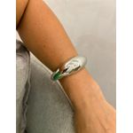 BRACELETE TUBO LISO MAXI BANHADO A RÓDIO BRANCO