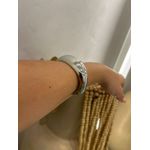 BRACELETE TUBO LISO MAXI BANHADO A RÓDIO BRANCO