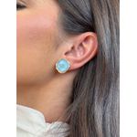BRINCO CHAPA RESINADA AZUL M BANHADO A OURO