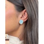 BRINCO CHAPA RESINADA AZUL M BANHADO A OURO