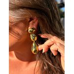 BRINCO PENDENTE ORGANIC DF BANHADO A OURO