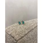 BRINCO MINI GOTINHA TURMALINA CRAVEJADA BANHADA A RÓDIO BRANCO