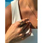 ANEL REGULÁVEL DUPLO VAZADO BANHADO A OURO