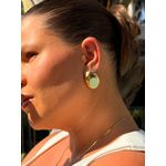 BRINCO BOTÃO OVAL BANHADO A OURO