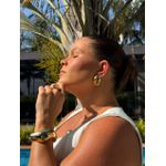 BRINCO BOTÃO OVAL BANHADO A OURO