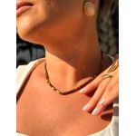 CHOKER CANUTILHOS CASCALHOS BANHADA A OURO