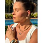 CHOKER CANUTILHOS CASCALHOS BANHADA A OURO