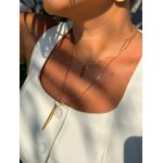 COLAR DUO PINGENTE SLIM BANHADO A OURO