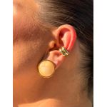 BRINCO BOTÃO RESINADO BANHADO A OURO