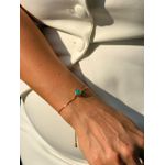 PULSEIRA GOTINHA TURQUESA BANHADO A OURO