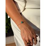 PULSEIRA GOTINHA TURQUESA BANHADO A OURO