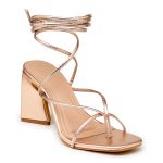 Sandália Feminina Salto Alto Triângulo 130510 Ellegance Cobre