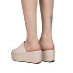 Tamanco Feminino Anabela Salto Médio 170419 Napa Off White