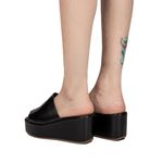 Tamanco Feminino Anabela Salto Médio 170419 Napa Preta