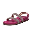 Papete Feminina Rasteira Com Tiras Finas 182147 Napa Pink