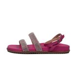 Papete Feminina Rasteira Com Tiras Finas 182147 Napa Pink