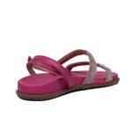 Papete Feminina Rasteira Com Tiras Finas 182147 Napa Pink