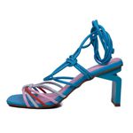 Sandália Feminina Salto Geométrico 182155 Napa Maré e Colorida