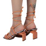Sandália Feminina Salto Geométrico 182155 Napa Néctar e Tecido Zebra