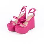 Sandália Feminina Anabela Com Tiras 182158 Napa Pink