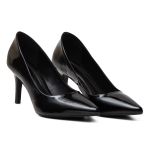 Sapato Feminino Scarpin Salto Fino Napa Verniz Preta 183000