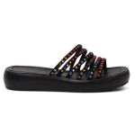 Papete Flat Feminina Em Napa Preta 183020