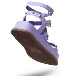 Papete Feminina Flat Plataforma Em Napa Lilas 183070