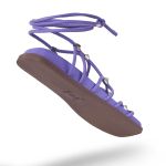 Papete Feminina De Amarrar Napa Lilas 183080