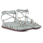 Papete Feminina De Amarrar Napa Verde Mint 183080