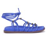 Papete Feminina De Amarrar Napa Azul Bruma 183080
