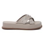 Papete Flat Feminina Em Napa Aveia 183140