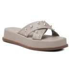 Papete Flat Feminina Em Napa Aveia 183140
