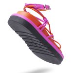 Papete Feminina De Amarrar Em Laranja e Pink 183200