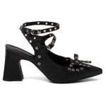 Scarpin Feminino Salto Grosso Em Napa Preta 183210