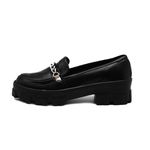 Sapato Feminino Oxford Tratorado 190253 Napa Preta