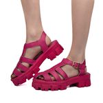 Sandália Feminina Aranha Com Fivela 193256 Napa e Solado Pink