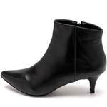 Bota Feminina Cano Curto Bico Fino 180125 Napa Preta