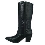 Bota Feminina Texana Cano Longo Com Bordado 23007 Napa Preta