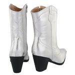 Bota Feminina Texana Cano Médio Bico Fino 23005 Salamanta Prata Western