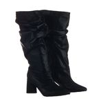 Bota Feminina Slouchy Salto Médio Triangular 23021 Cristal Preto