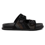 Papete Feminina Com Hotfix Colors Suede Preto 23240