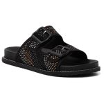 Papete Feminina Com Hotfix Colors Suede Preto 23240