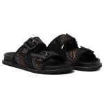 Papete Feminina Com Hotfix Colors Suede Preto 23240