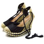 Sandália Feminina Anabela Furadinha 3047 Nobucado Preto