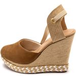 Sandália Feminina Salto Anabela 3112 Nobucado Chocolate