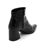 Bota Feminina Salto Bloco 190211 Craquelê Verniz Preto