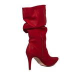 Bota Feminina Cano Médio Slouchy 1714 Napa Vermelha