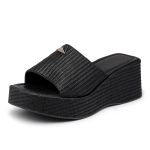 Tamanco Feminino Ref 5201 Em Rafia Preto